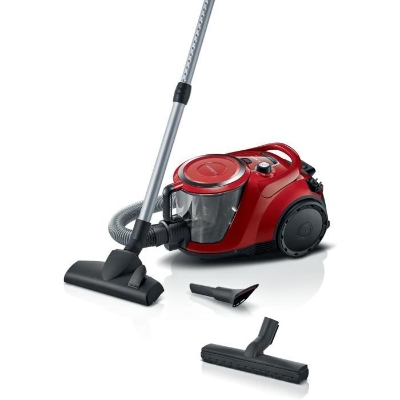 Aspirateur Traineau sans sac - BOSCH - BGC41Q69 - 600 W - ProSilence - 70 dB - Rouge