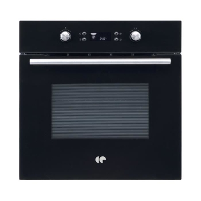 Four encastrable Pyrolyse - 65L - Chaleur tournante -  CONTINENTAL EDISON - CEF65PB - Noir et inox - L59,5 x H59,5 x P 57,5 cm