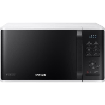 Micro-ondes solo 23L - SAMSUNG - MS23K3555EW - Blanc - Contrôle électronique + bouton - Fonction maintien au chaud