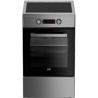 Cuisiniere induction - BEKO - FSM58301XCDT - 3 foyers - 9200 W - 60 cm - Inox