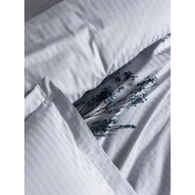 Parure de lit - 1 housse de couette 220 x 240 cm + 2 taies d'oreiller 60 x 60 cm - Satiné 100% coton - Gris