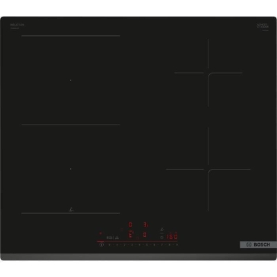 Table induction 60cm - BOSCH SER6 - PVS63KHC1E Noir - 4-foyers - Home Connect - L592xP522 mm