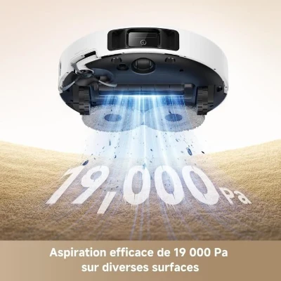 MOVA P50 Ultra - Robot Aspirateur Laveur avec Station - 19 000 Pa - Nettoyage des coins aux bords