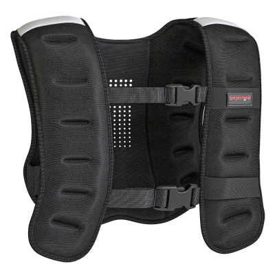SPORTNOW Gewichtsweste 8 kg – atmungsaktiv, verstellbare Gurte, Reflektoren, 43×33 cm, Schwarz