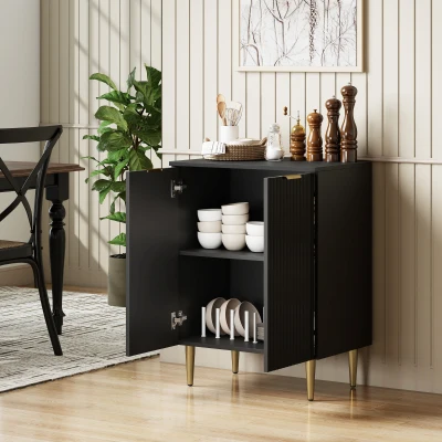 HOMCOM Sideboard Adjustable Shelf - Black