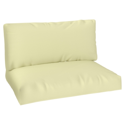 Outsunny Almofadas para Palete Euro 2 Peças 120x80 + 120x45 cm 20 cm Laváveis Bege