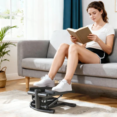 SPORTNOW 2‑in‑1 Stepper & Twister mit LCD, große rutschfeste Pedale, 100 kg