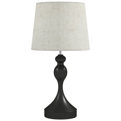 HOMCOM Lampada da tavolo 28cm x 28cm x 54cm Nero