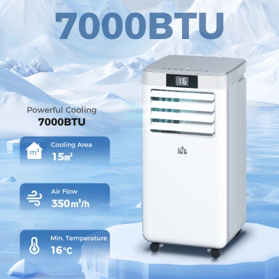 HOMCOM 7000 BTU 3-in-1 Portable Air Conditioner 15m²