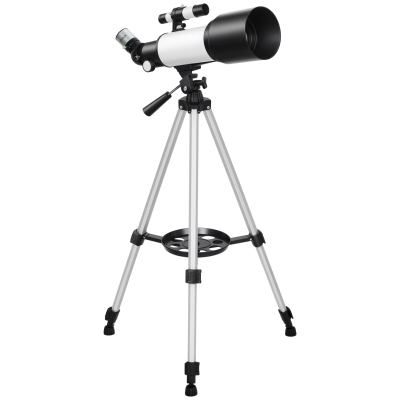 Outsunny Telescopio Astronomico 70mm con 2 Oculari Bianco e Nero