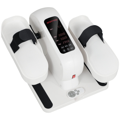 SPORTNOW Mini ellipsentrainer voor thuis onder het bureau elektrische crosstrainer met 12 snelheden & 7 weerstand