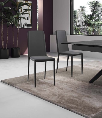 E-STYLO Sedia moderna in similpelle, perfetta per arredare cucine, sale da pranzo e living con stile ed eleganza, 40cm X 42cm H. 96cm