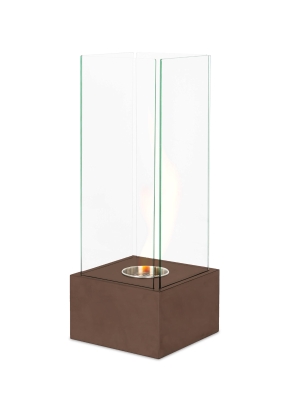 E-STYLO Biocamino da terra moderno, perfetto per aggiungere calore e atmosfera accogliente a qualsiasi ambiente, 25cm X 25cm H. 65cm