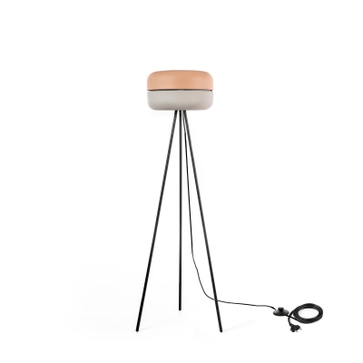 E-STYLO Lampada da terra con paralume bicolore e base a treppiede, ideale per aggiungere un tocco moderno e creativo a qualsiasi ambiente, 35cm X 35cm H. 140cm