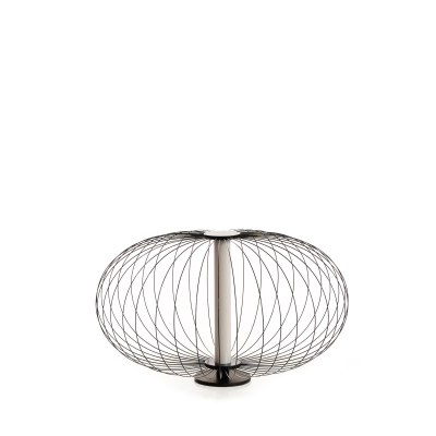 E-STYLO Lampada da tavolo in metallo nero dal design a rete, perfetta per creare atmosfere suggestive e accoglienti, 50cm X 50cm H. 29cm