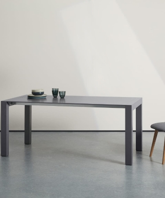 E-STYLO Tavolo allungabile moderno in MDF lucido, perfetto per chi ha spazi ridotti ma non vuole rinunciare a cene con parenti e amici, 90cm X 174/264cm H. 76cm