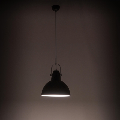 E-STYLO Lampada a sospensione nera dal design industriale, ideale per aggiungere carattere e stile moderno a qualsiasi ambiente, 38cm X 38cm H. 165cm