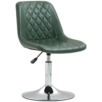 HOMCOM Chaise Bureau Pivotante Vert Cuir Synthétique Réglable