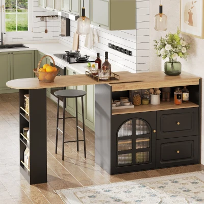 Credenza girevole a 360°, Nero