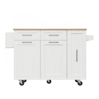 Isola da cucina con piano ribaltabile, Bianco