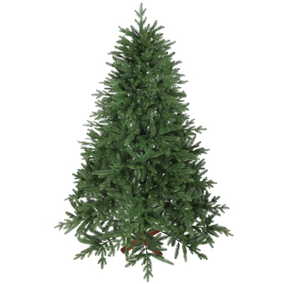 HOMCOM Künstlicher Weihnachtsbaum, realistisches Aussehen, klappbare Zweige, Holzsockel
