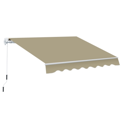 Outsunny Tenda da Sole a Bracci 250cm x 200cm x 151.5cm Cachi