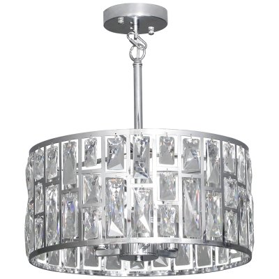 HOMCOM Glass Crystallite Chandelier Silver 72-Piece
