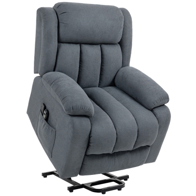 HOMCOM Power Lift Recliner Chair with Massage Grey
