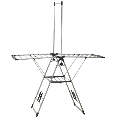 HOMCOM Stendibiancheria 156,5cm x 68cm x 192cm Argento