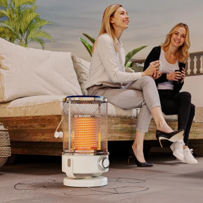 Outsunny 2KW Freestanding Patio Heater Indoor/Outdoor White