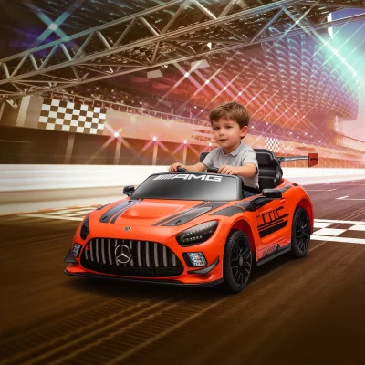 AIYAPLAY Auto Elettrica Bambini 3-8 Anni Mercedes-AMG Arancione