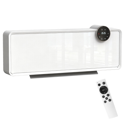 HOMCOM Chauffage Mural Céramique 2000W Thermostat Blanc