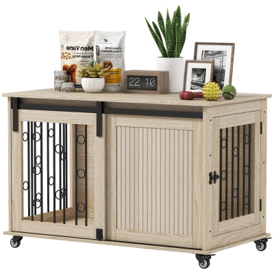 PawHut Gabbia per cani 100cm x 56cm x 65cm Rovere