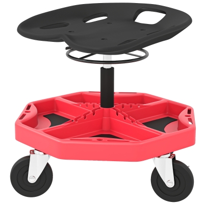 HOMCOM Tabouret Atelier Mobile Réglable Rouge 135kg