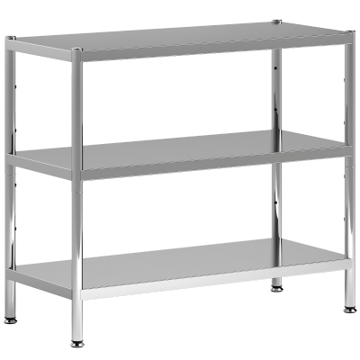 HOMCOM 3-Tier Bakers Rack Stainless Steel Kitchen Silver