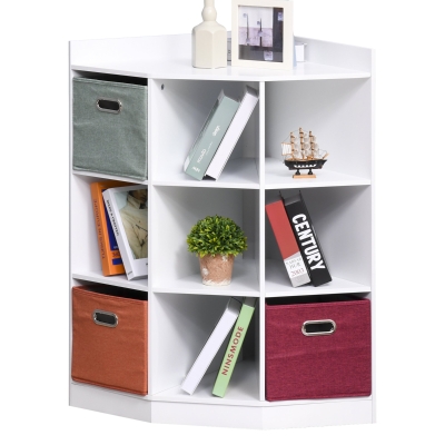 HOMCOM MDF 9-Cube Children's Corner Storage Organiser White