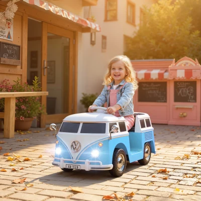 AIYAPLAY Coche eléctrico infantil, vehículo infantil 12V con MP3, doble motor, vehículo eléctrico con claxon, arranque suave, 89x49x41,5 cm, Azul