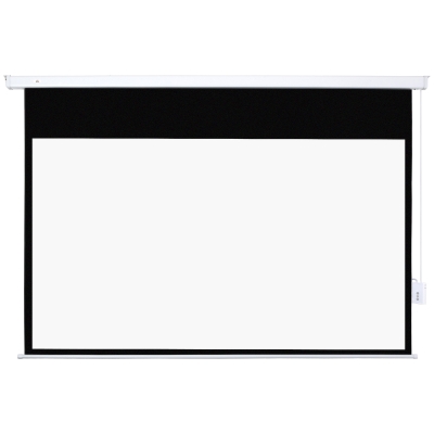 HOMCOM Beamer Leinwand 247 x 168 cm 100 Zoll 16:9 HD 4K Projektionsleinwand Elektrisch mit Fernbedienung, Weiß