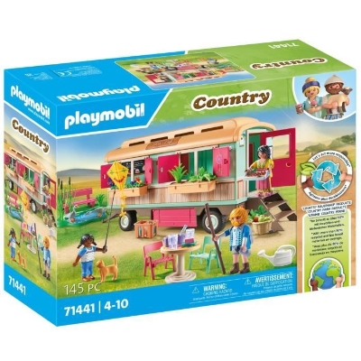 PLAYMOBIL 71441 Roulotte café boutique, Country La vie a la ferme, 145 pieces, Des 4 ans