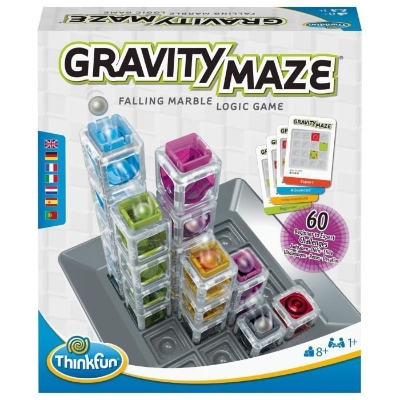Gravity Maze jeu de logique, Casse-tete, Circuit-bille-Construction, 60 défis, des 8 ans-Ravensburger, 76433, ThinkFun