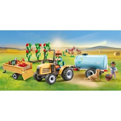 PLAYMOBIL 71442 Fermier avec tracteur et citerne, Country la vie a la ferme, 117 pieces, Des 4 ans