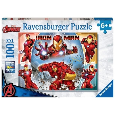 Puzzle 100 pieces XXL, Le puissant Iron Man / Marvel Avengers, 00013377, A partir de 6 ans, Ravensburger, MARVEL HEROS