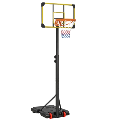 Basketball Stand 75L x 56W x 210-240H cm Yellow