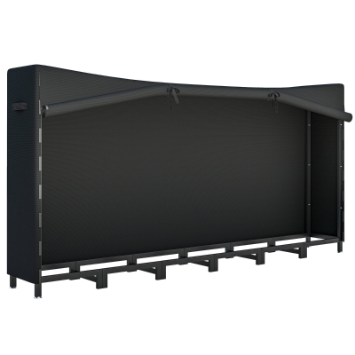 Outsunny Legnaia in Metallo con Telo Impermeabile 235x31x116