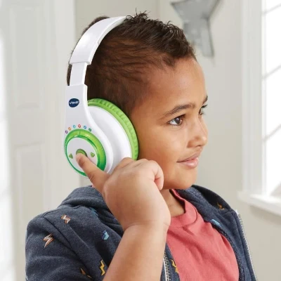 Casque audio interactif pour enfants - VTECH - Kidi Audio Max - Réglage du volume sonore - Livret imagé inclus
