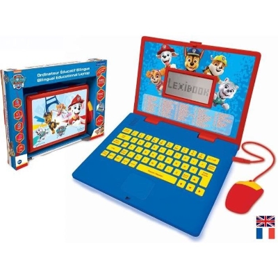 LEXIBOOK - Ordinateur éducatif bilingue La Pat 'Patrouille - 124 activités (Français/Anglais) - Des 4 ans