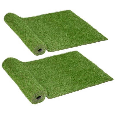 Outsunny Gazon Synthétique 3x1m Vert Dense 2,5cm