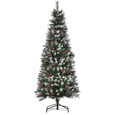 HOMCOM Albero di Natale 70cm x 70cm x 180cm Verde