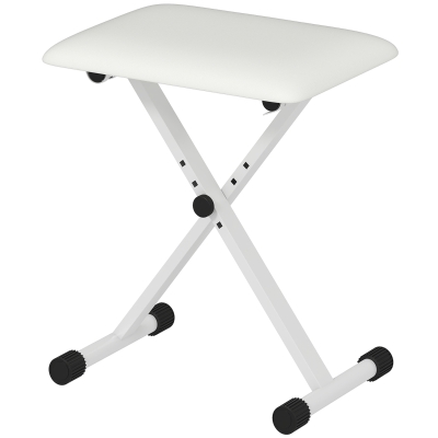 HOMCOM Tabouret Piano Réglable PU Blanc 39x29x37-47 cm