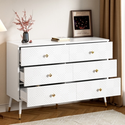Cassettiera a 6 cassetti, Bianco